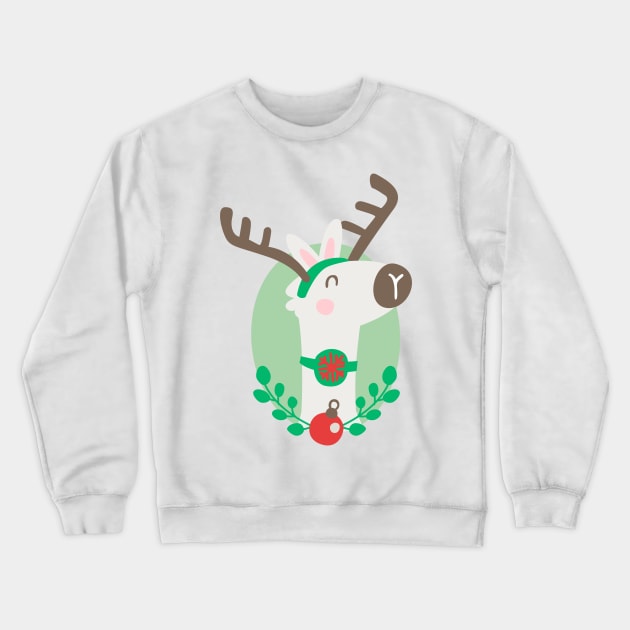 Christmas llama Crewneck Sweatshirt by melomania